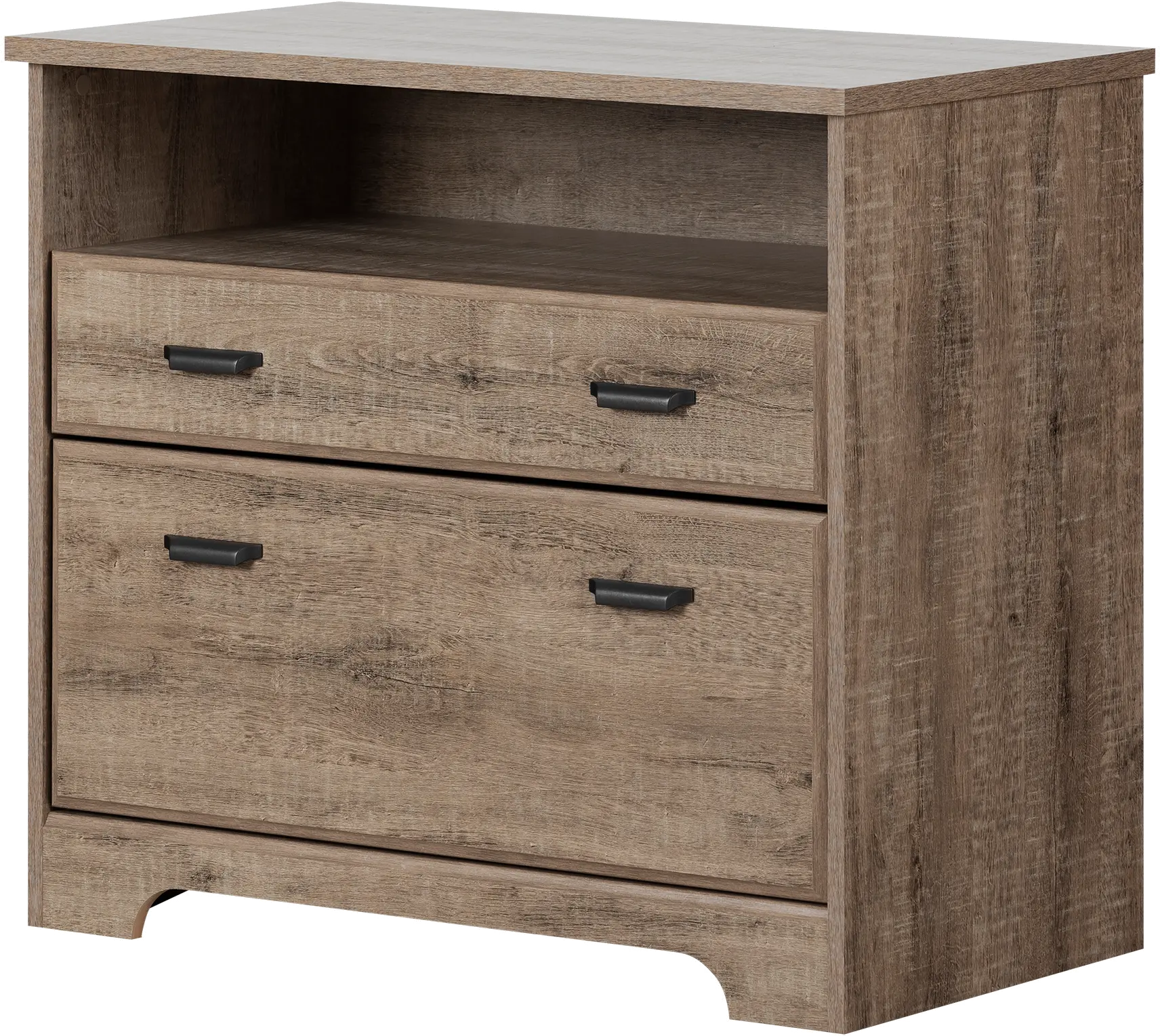 13102 Versa Weathered Oak 2-Drawer File Cabinet-5