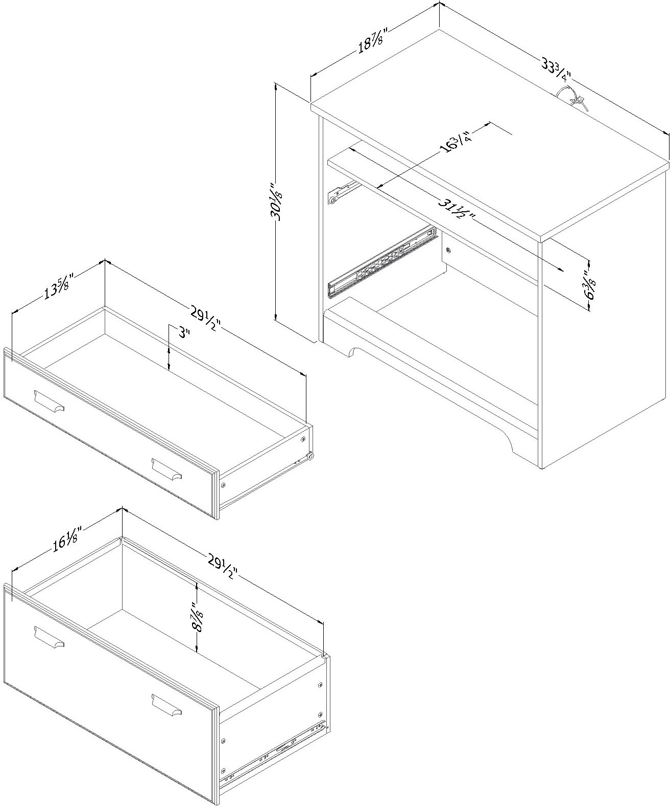 13102 Versa Weathered Oak 2-Drawer File Cabinet-8