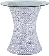 Crystal Round End Table