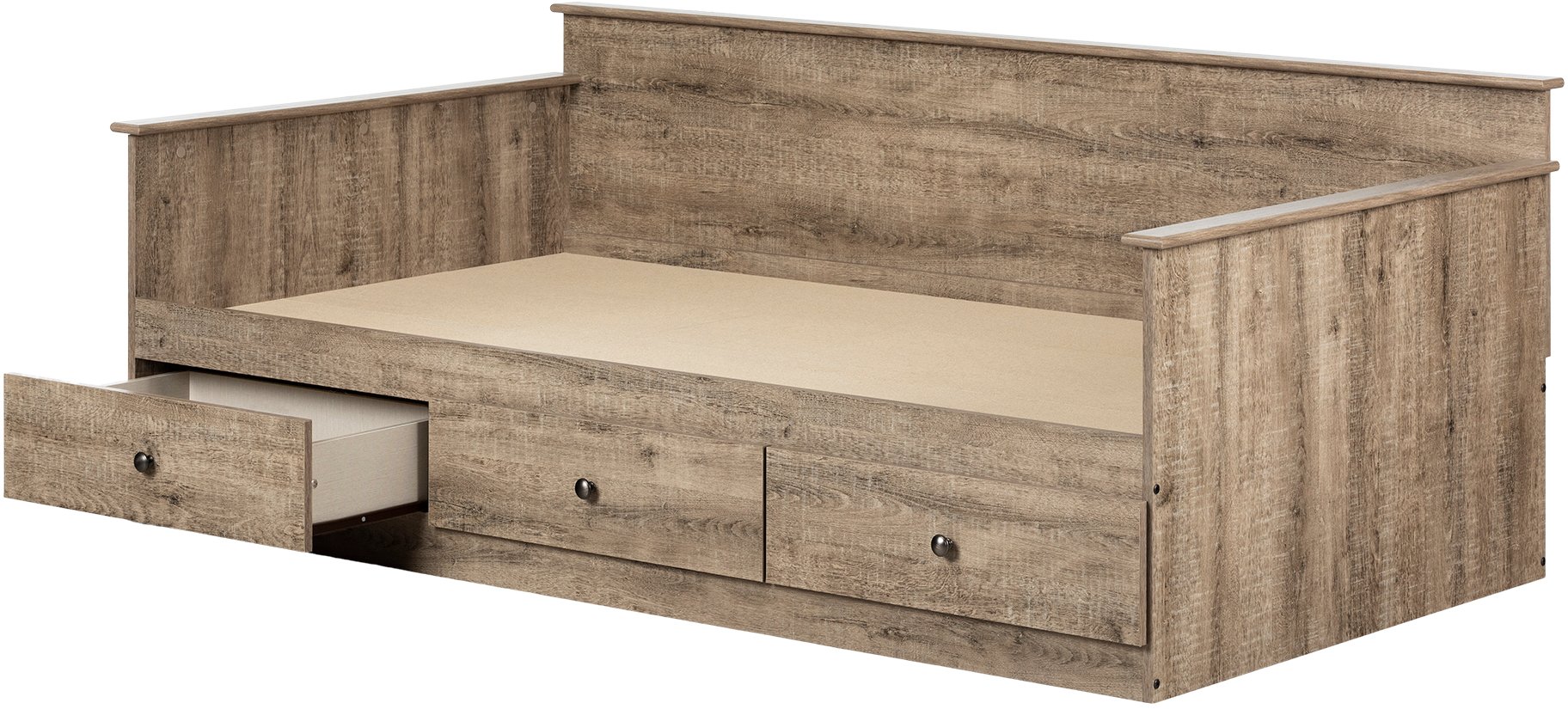 13125 Farmhouse Weathered Oak Daybed - Tassio-5