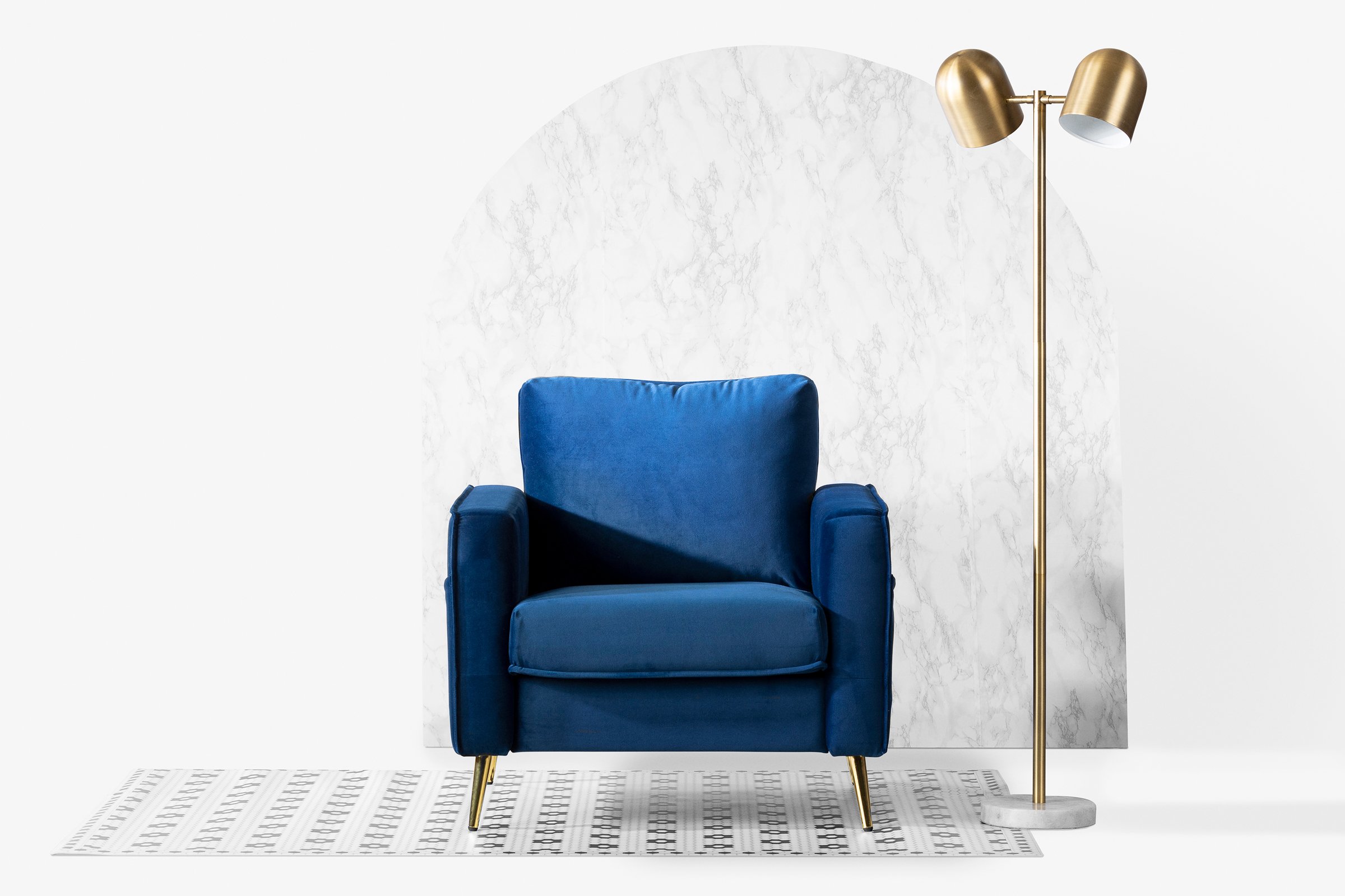 13056 Modern Dark Blue Chair - Live-It Cozy-1