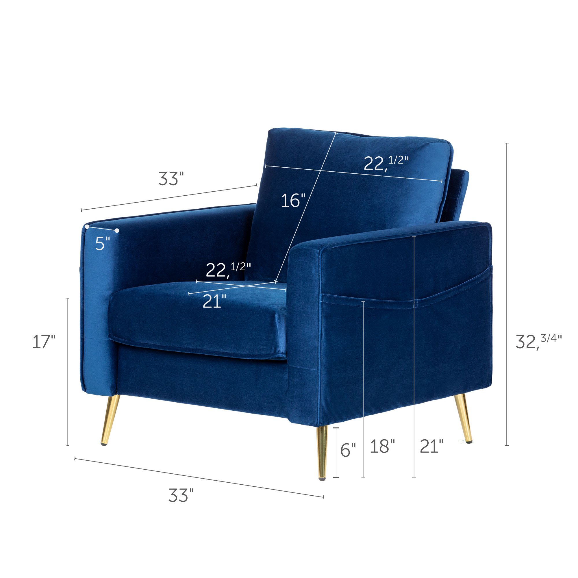 13056 Modern Dark Blue Chair - Live-It Cozy-8