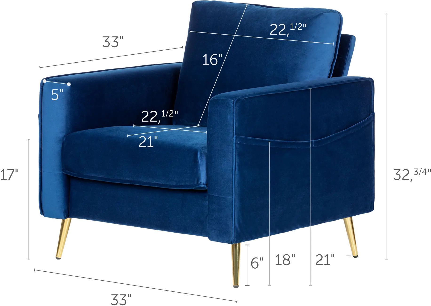 13056 Modern Dark Blue Chair - Live-It Cozy-8