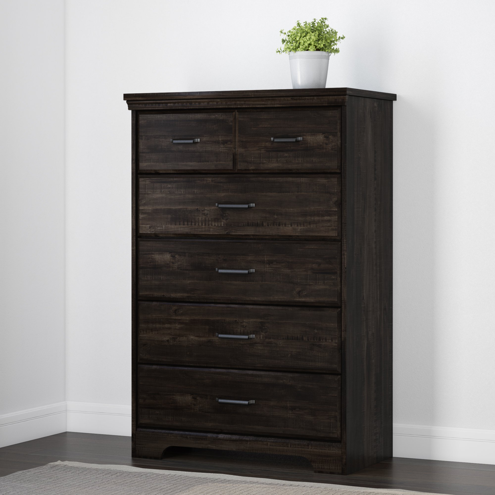 13111 Versa Rubbed Black 5-Drawer Chest-1