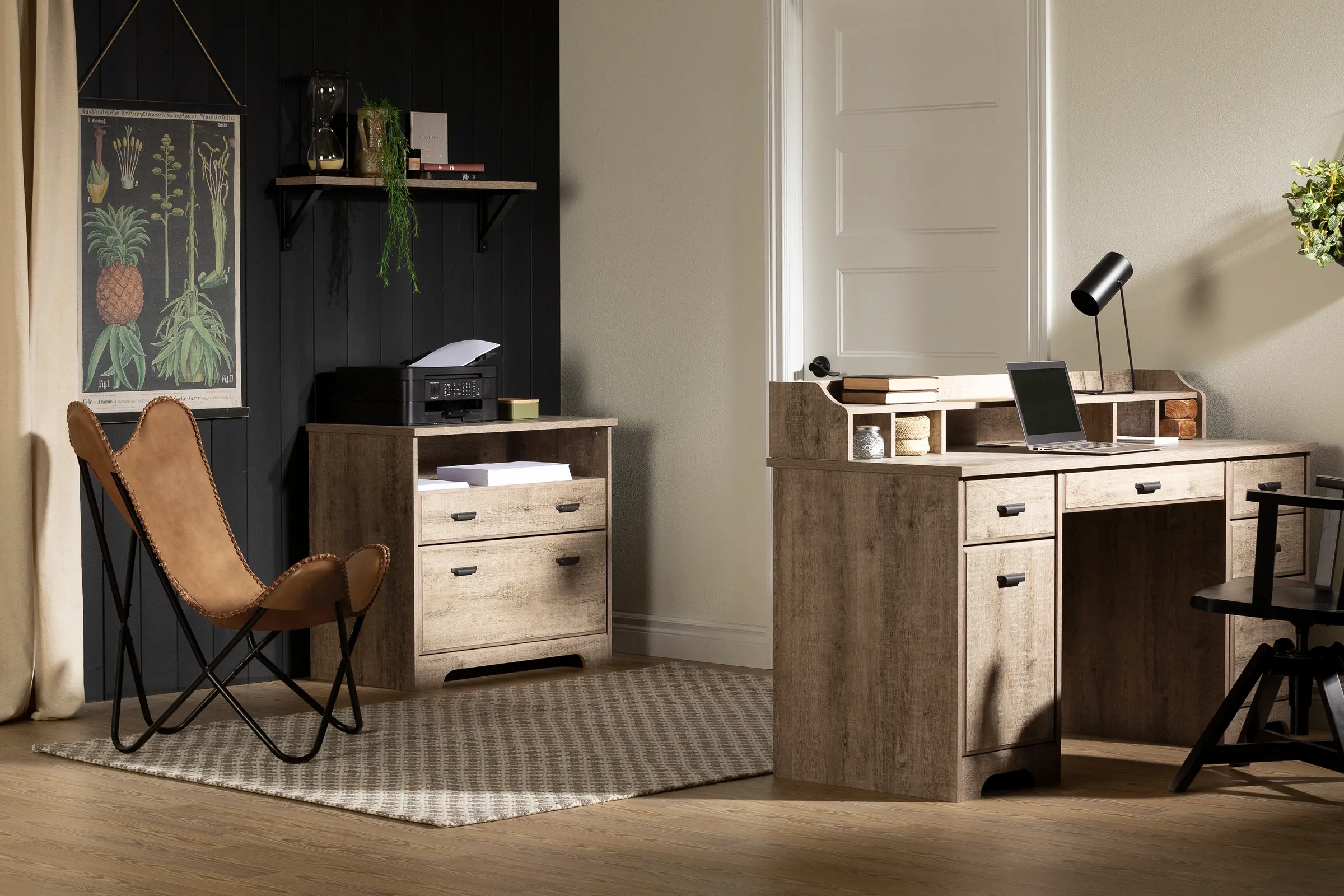 13104 Weathered Oak Computer Desk - Versa-4