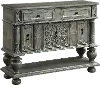 Traditional Burnished Gray Storage Accent Cabinet