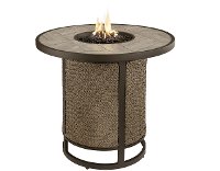 KIT Ellery Light Brown Round Counter Height Fire Pit