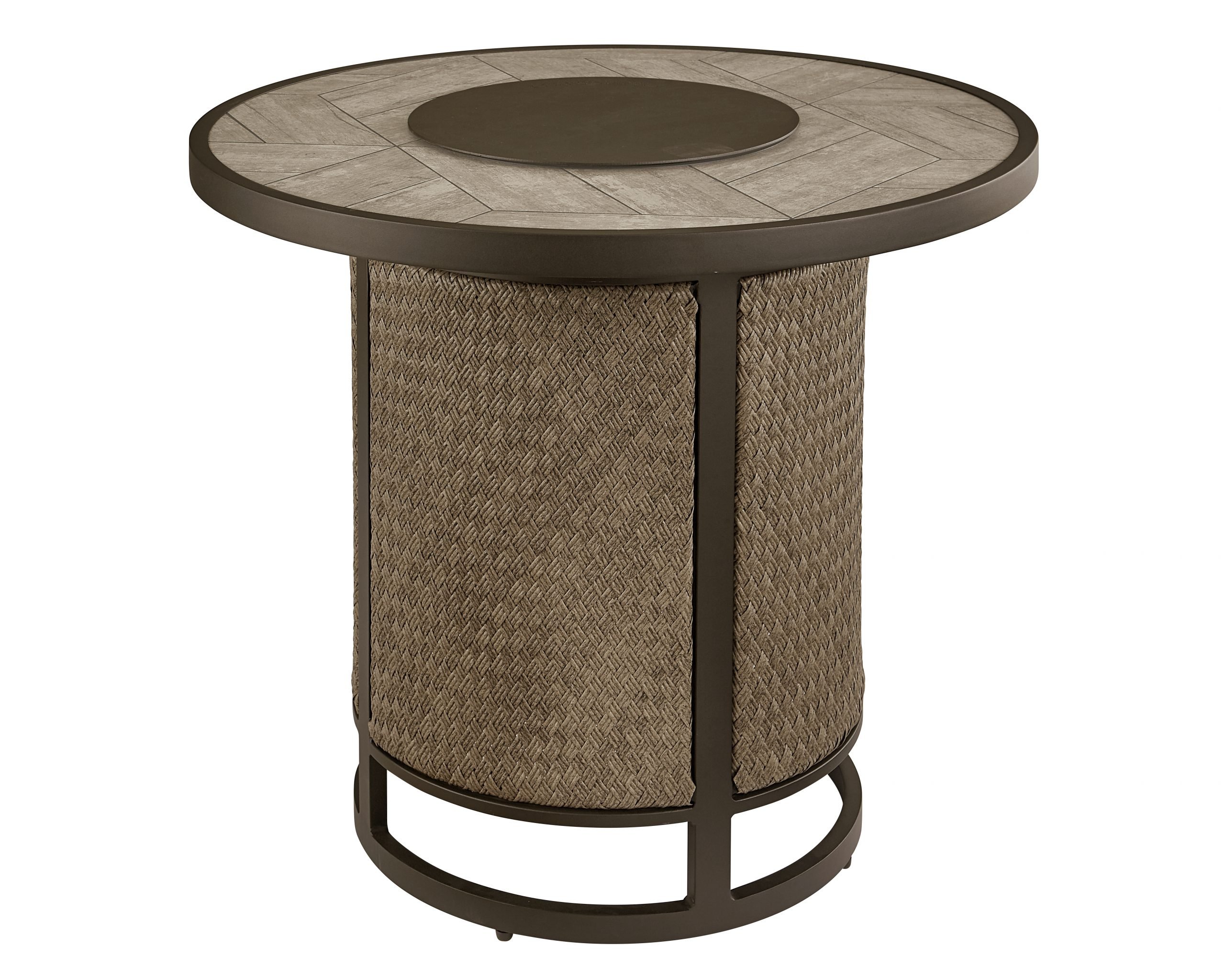 KIT Ellery Light Brown Round Counter Height Fire Pit-3