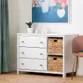 12894 Balka Pure White 3-Drawer Dresser - South Shore