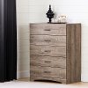 13117 Step One Weathered Oak 5-Drawer Chest