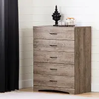 13117 Step One Weathered Oak 5-Drawer Chest