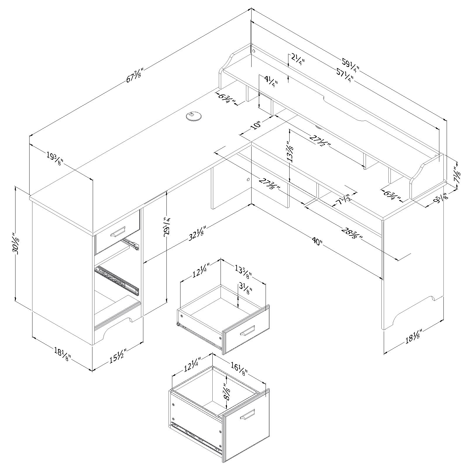 13105 Versa Gray Maple L-Shaped Desk-8