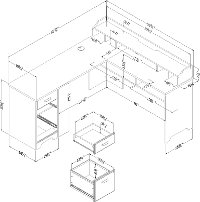 13105 Versa Gray Maple L-Shaped Desk-8