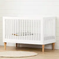 12938 Balka Pure White Adjustable Baby Crib