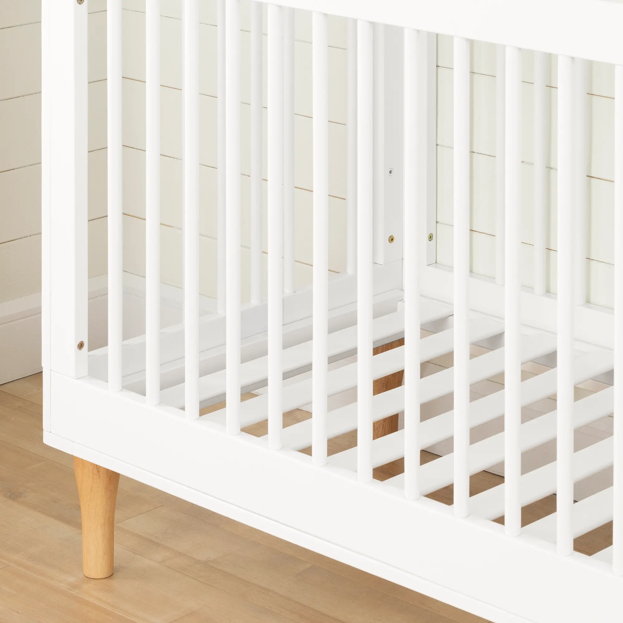12938 Balka Pure White Adjustable Baby Crib-4