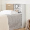 13204 Munich Soft Elm and White Bookcase Headboard