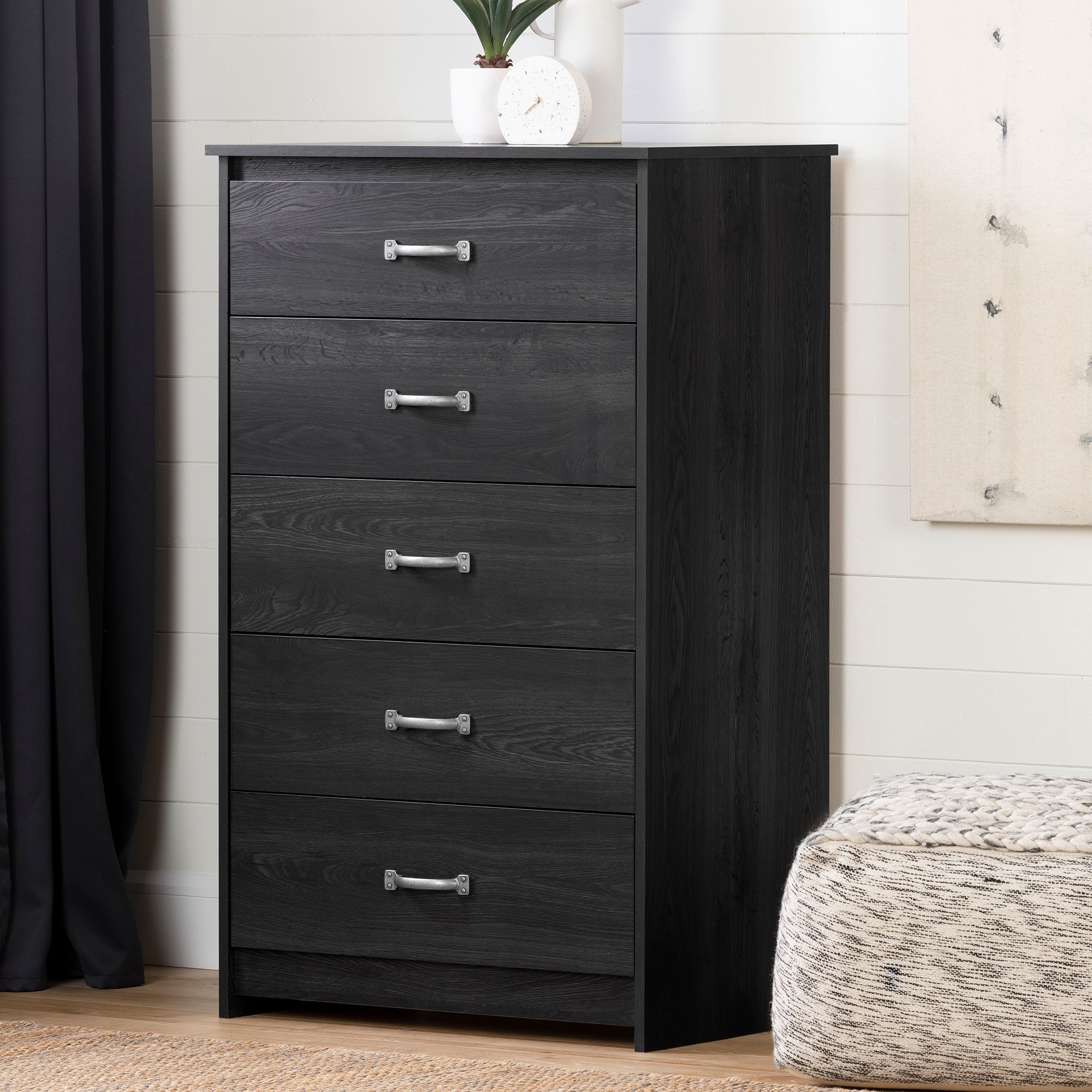 12983 Farmhouse Gray Oak Chest of Drawers - Tassio-1
