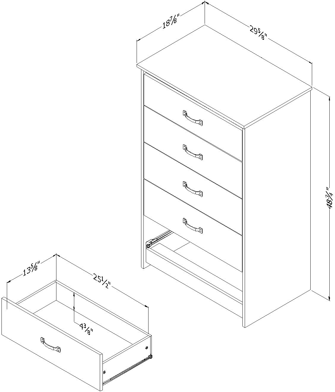 12983 Farmhouse Gray Oak Chest of Drawers - Tassio-8