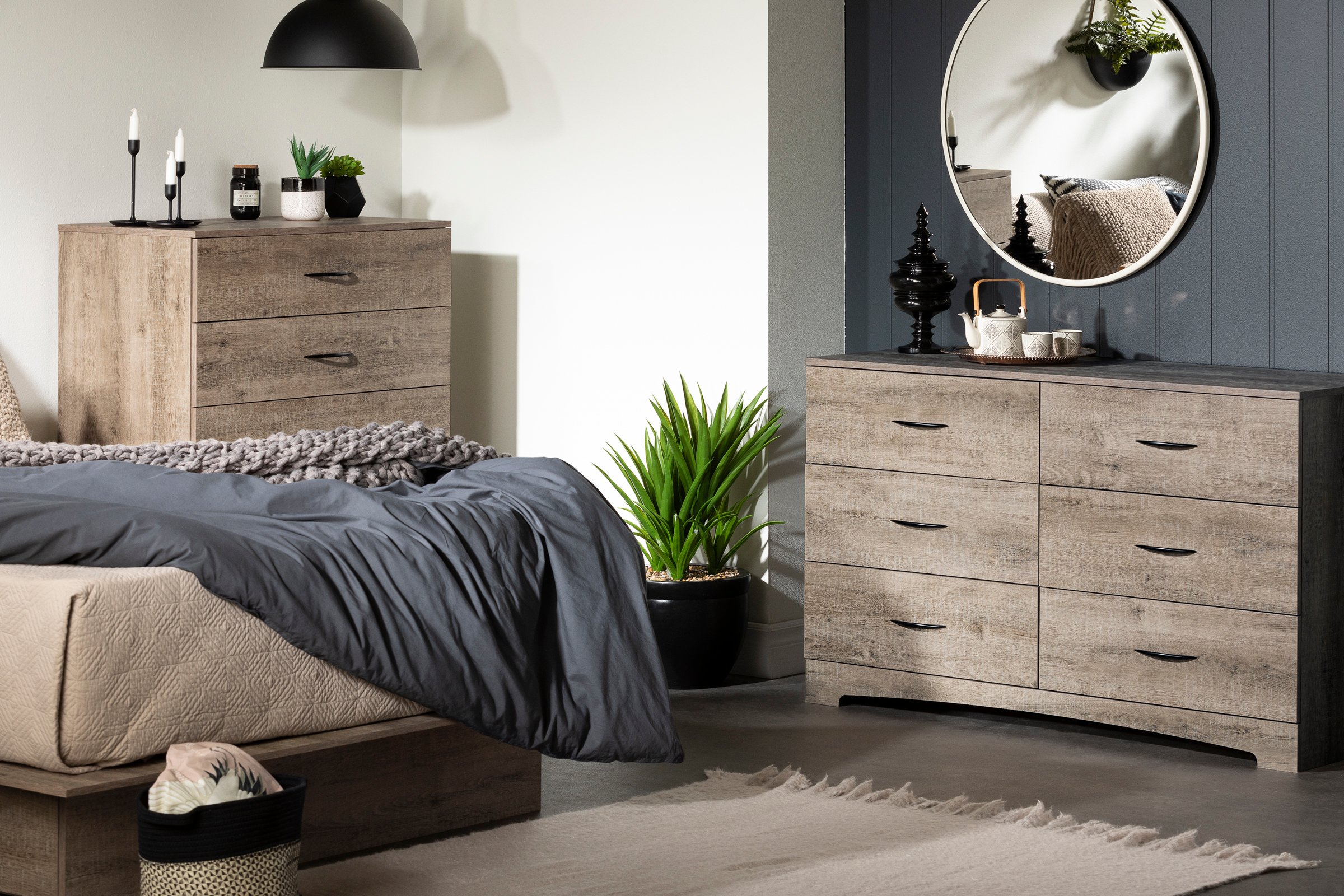 13115 Step One Weathered Oak 6-Drawer Dresser-3