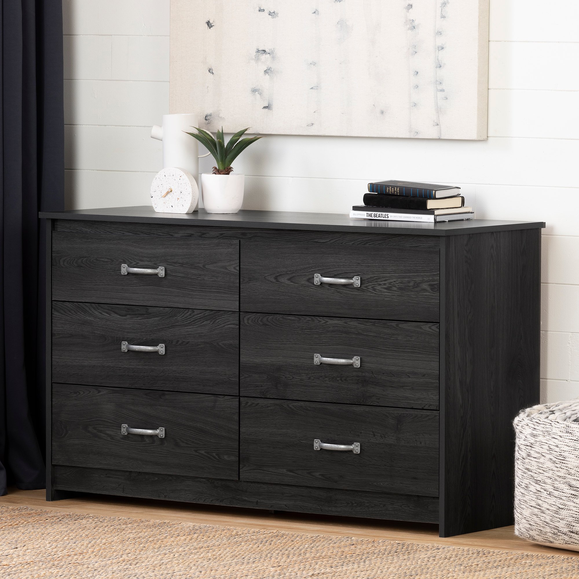 12984 Tassio Gray Oak 6-Drawer Dresser-1