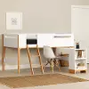 13211 Bebble White/Wood Loft Bed w/ Desk