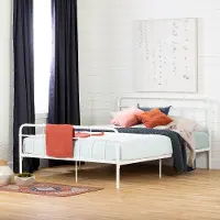 13048 Versa White Metal Complete Bed