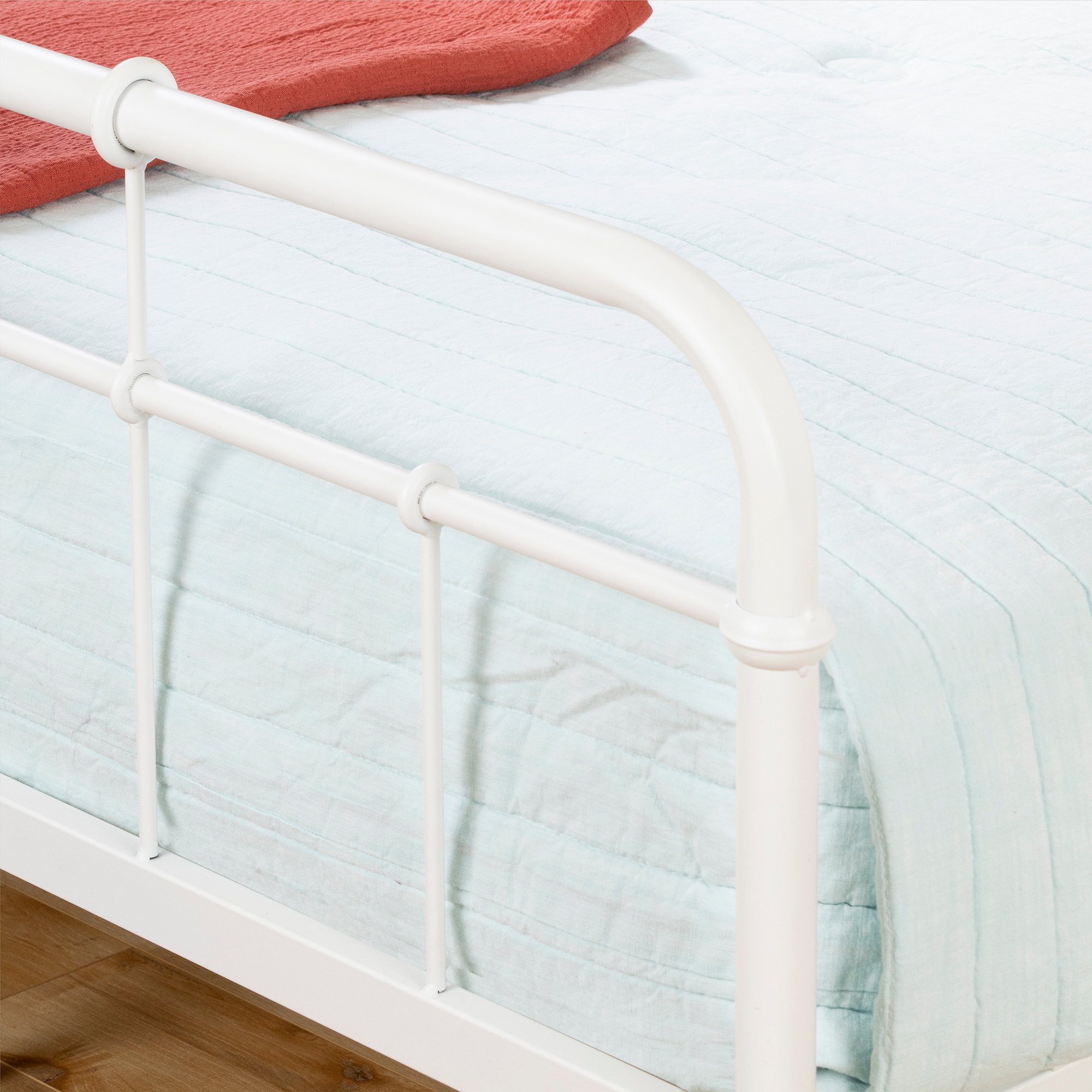 13048 Versa White Metal Complete Bed-5