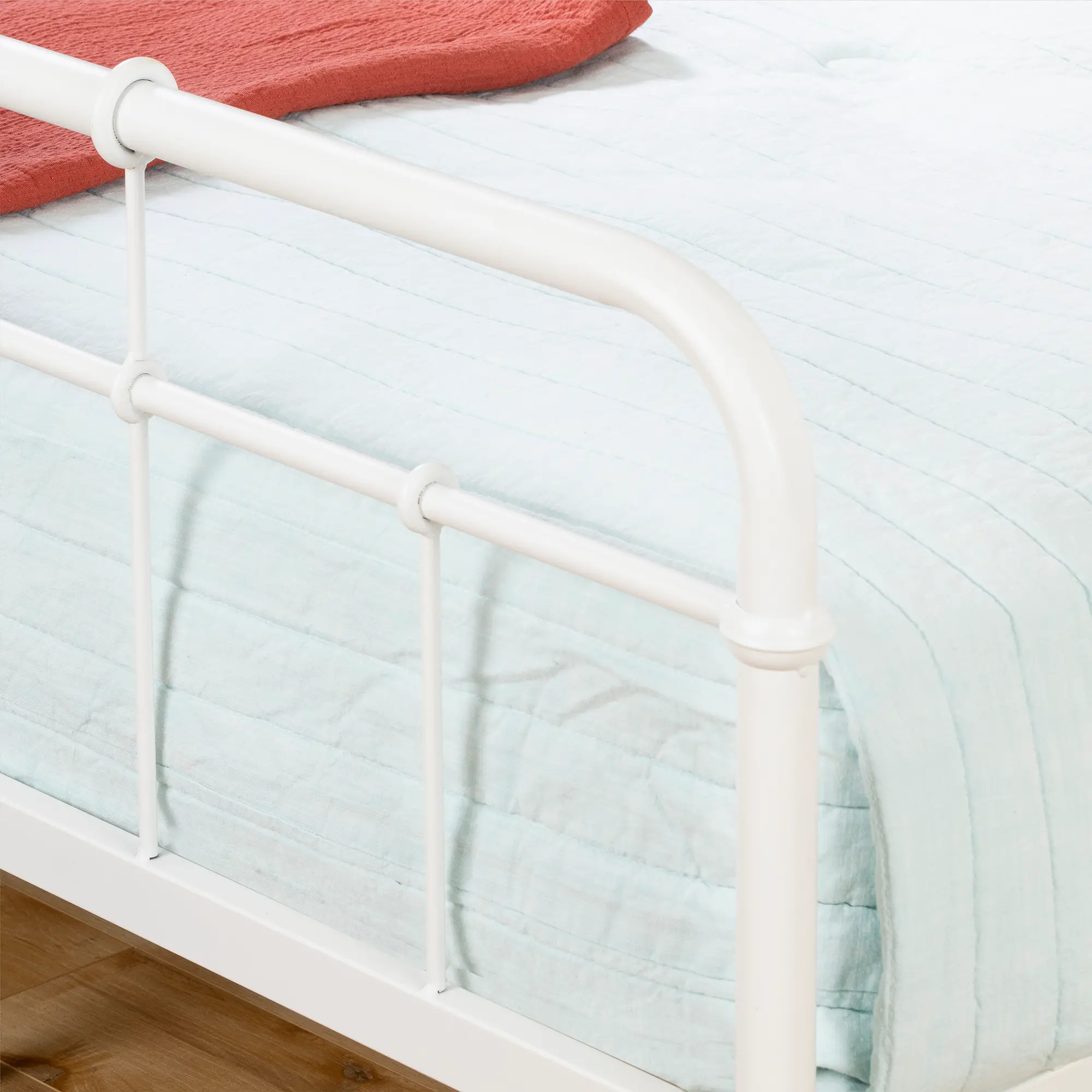 13048 Versa White Metal Complete Bed-5