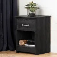 12985 Tassio Gray Oak 1-Drawer Nightstand
