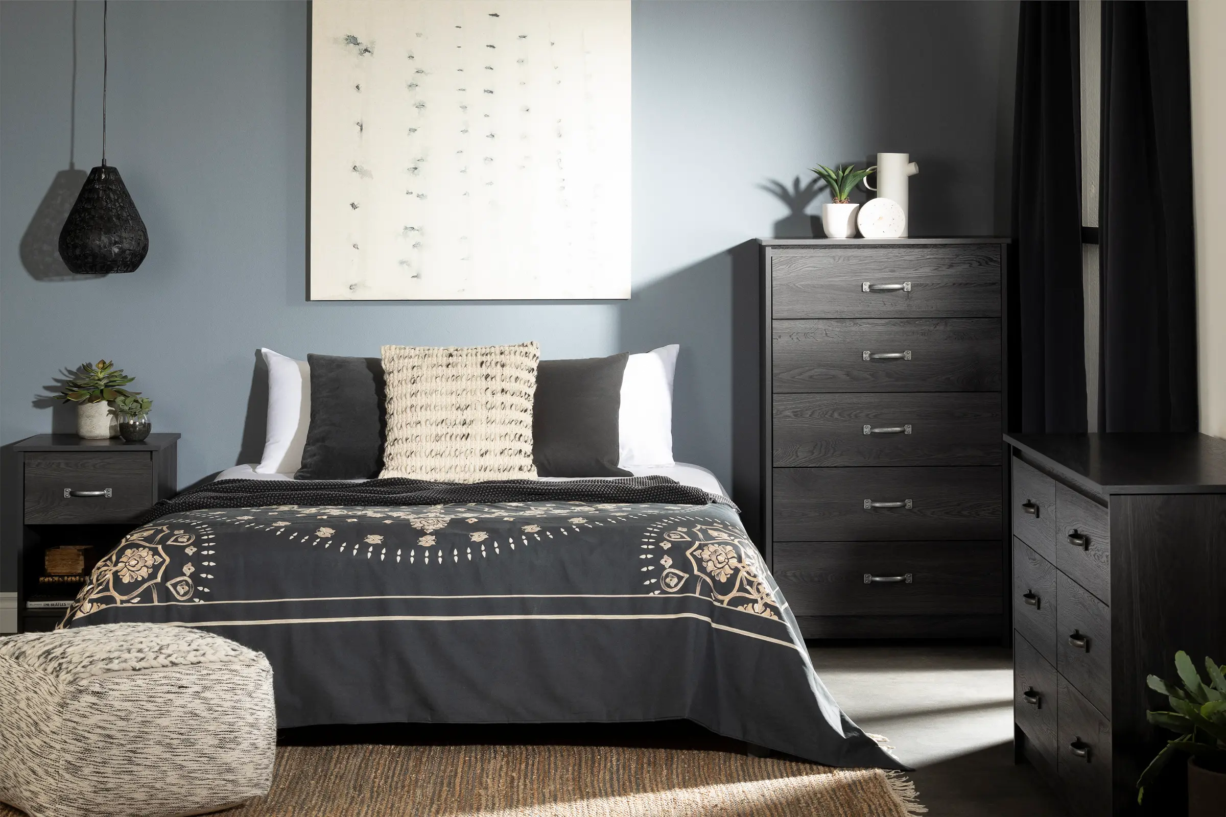 12985 Tassio Gray Oak 1-Drawer Nightstand-3