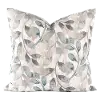 Gray, Gray-Blue and White 20 Inch Water Garden Feather Throw Pillow