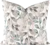 Gray, Gray-Blue and White 20 Inch Water Garden Feather Throw Pillow