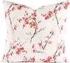 Coral Blossoms on Branches 20 Inch Feather Throw Pillow