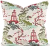 Red, Off White, Blue and Green 20 Inch Tranquility Throw Pillow