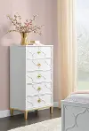 Emma White and Gold Chest of Drawers