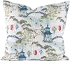 Red, Green and Blue Kirin Pearl 20 Inch Feather Throw Pillow