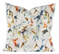 Multi Color Hummingbird Summer 20 Inch Feather Throw Pillow