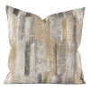 Brown, Off White and Gray Sedona 20 Inch Feather Throw Pillow