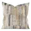 Brown, Off White and Gray Sedona 20 Inch Feather Throw Pillow