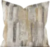 Brown, Off White and Gray Sedona 20 Inch Feather Throw Pillow