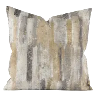 Brown, Off White and Gray Sedona 20 Inch Feather Throw Pillow