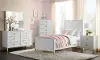 Emma White and Gold 4 Piece Twin Bedroom Set