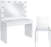 Posh White and Clear 3-Piece Vanity Set