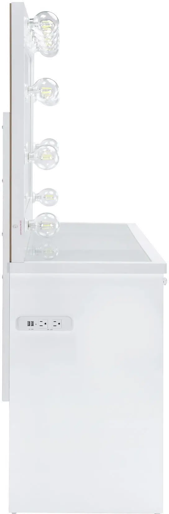 Posh White and Clear 3-Piece Vanity Set-5