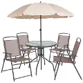 6 Piece Brown Patio Garden Set