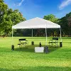 10' x 10' White Canopy Tent with Stakes