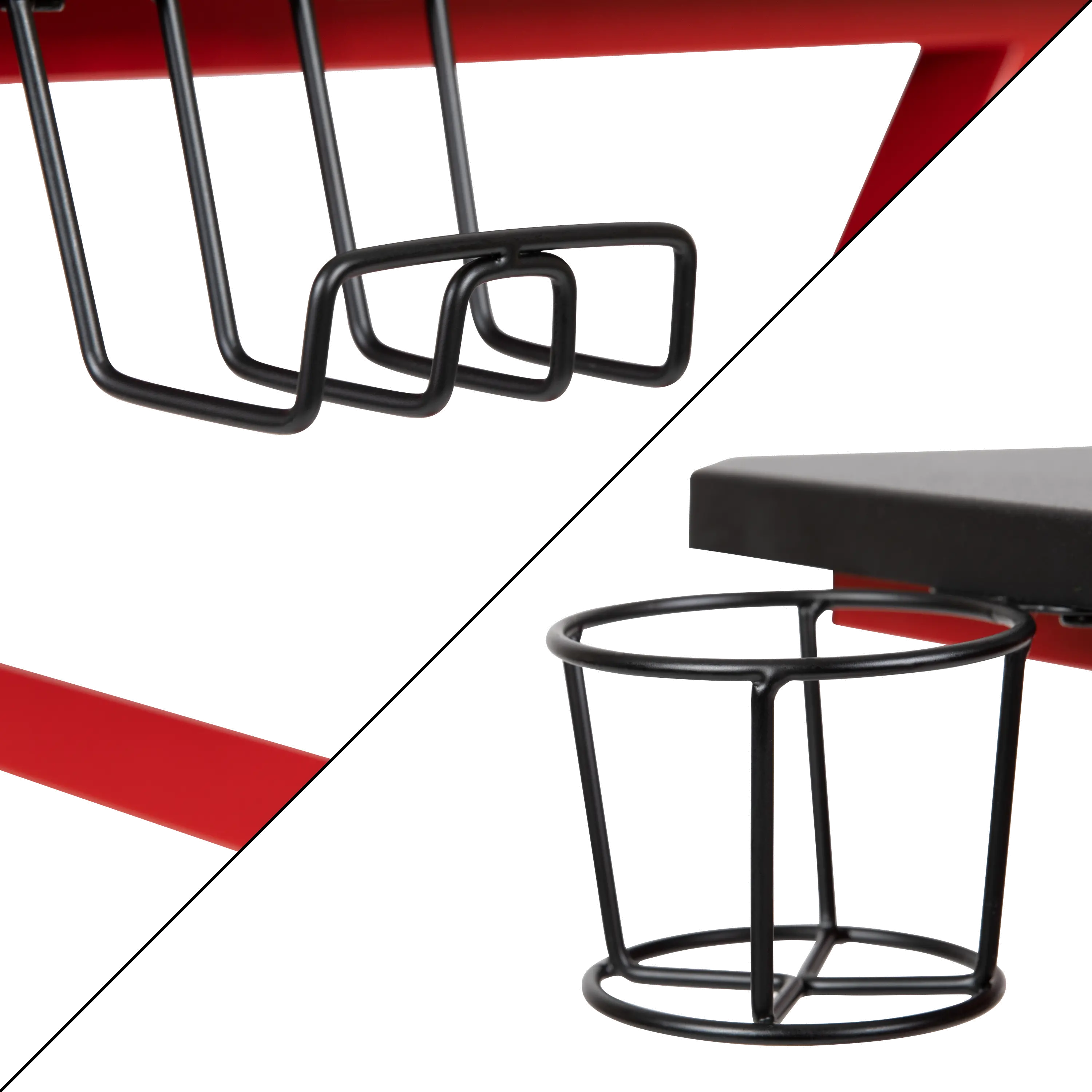 Clifford Red Ergonomic Gaming Desk-5