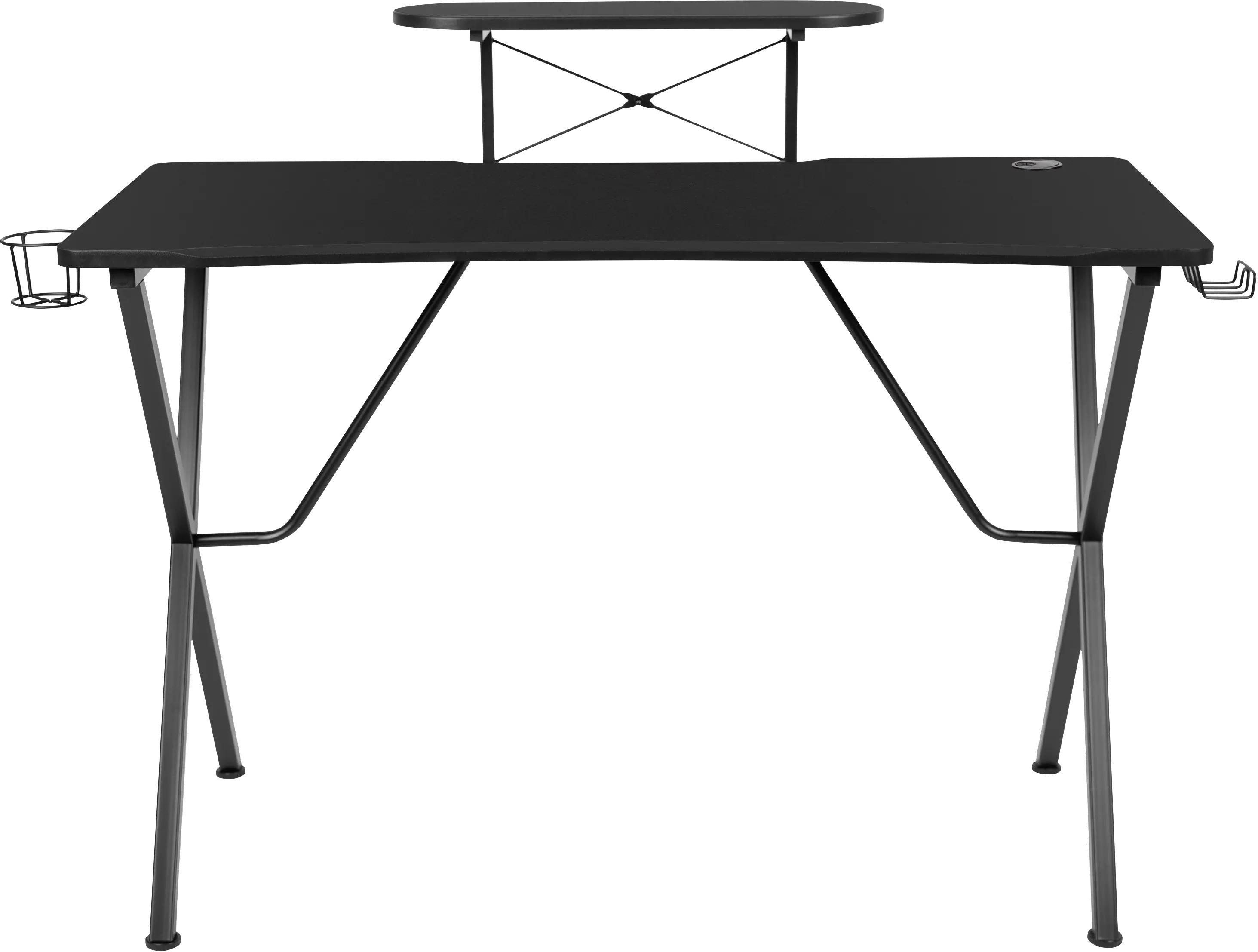 Black Gaming Desk with Monitor Stand-2