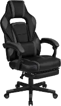 Gray and Black Gaming Swivel Chair - X40