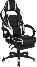 White and Black Gaming Swivel Chair - X40